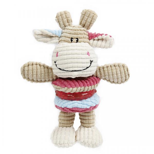 Cow Play Squeaker & TPR Ring